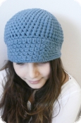 Crossover hat. jeansblue