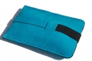 iPhone sleeve of leather. aqua